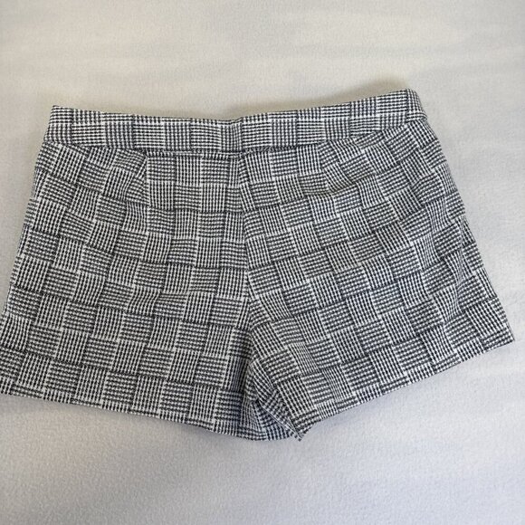 Loft Shorts Size 14 Women White Black Design Pockets High Waist Cotton Blend NWT - Picture 6 of 7